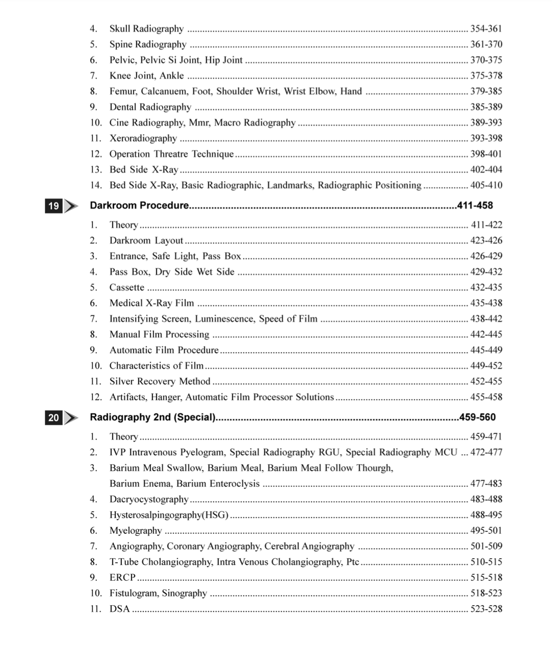 Radiology Technician book inside page – previous year solved MCQs