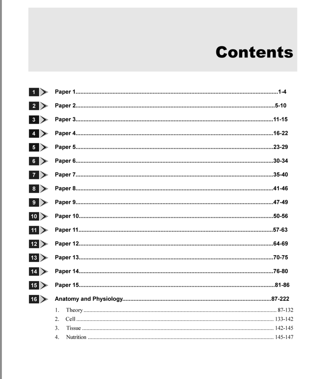 Radiographer & X-Ray Technician book 2026 – table of contents page